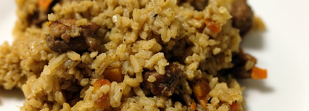 Kiaulienos plovas. Paprasti ingredientai, lengvai paruošiamas, puikus skonis